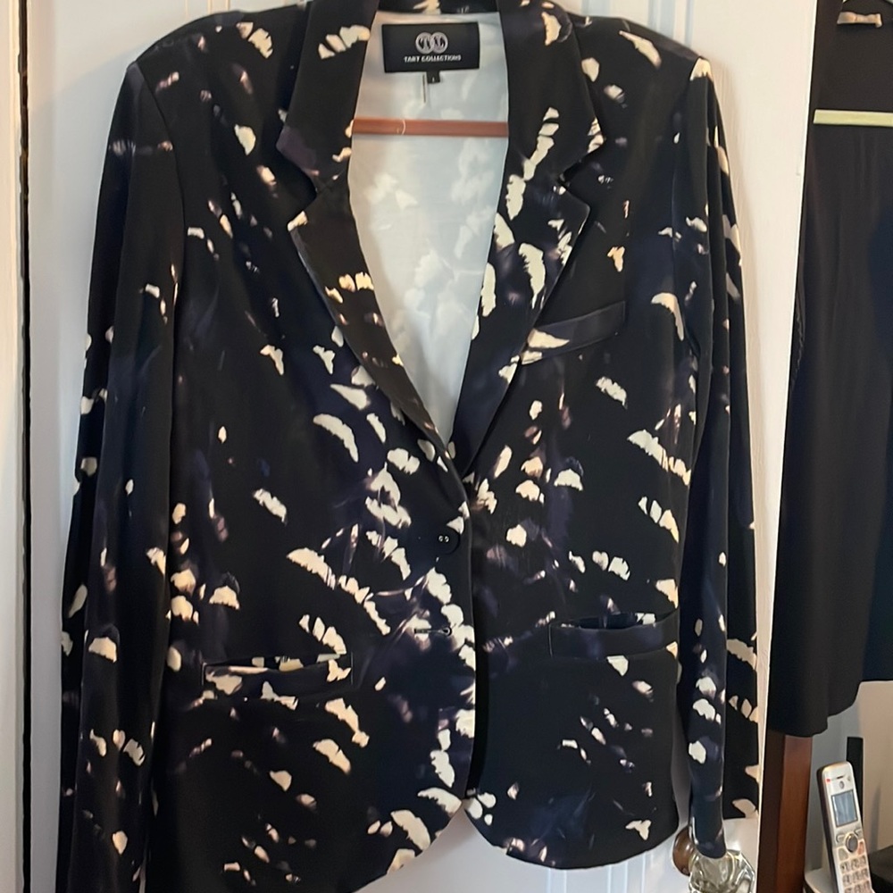 Tart Collection Blazer. Black white and purple.